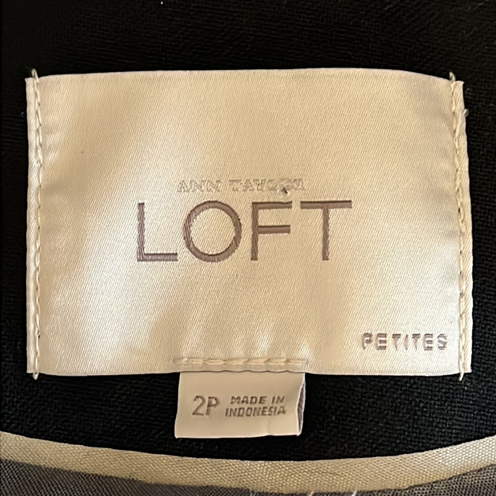 Loft Petite Single Button Black Blazer Notched Co… - image 5